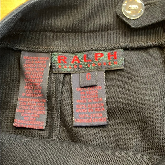 Ralph Lauren Lauren Plaid Label Black Studded Denim Skirt - Picture 3 of 4